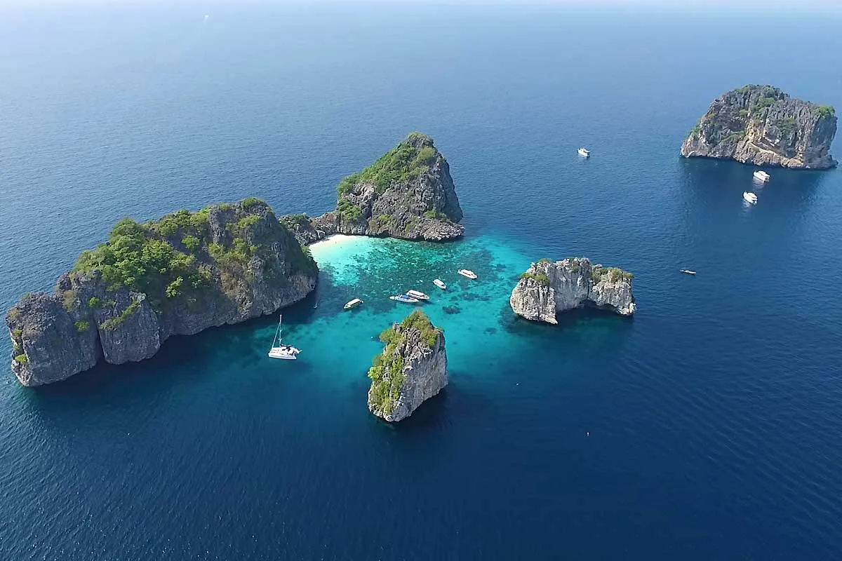 Areal view of Koh Rok